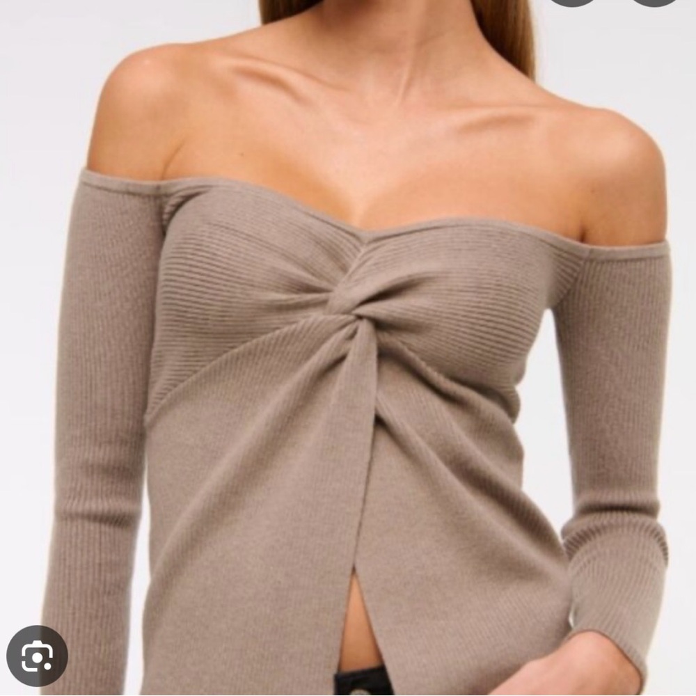 A&F Off the Shoulder twist sweater top